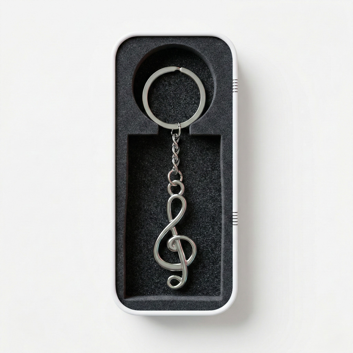 Treble Clef Metal Keychain – Music Keyring