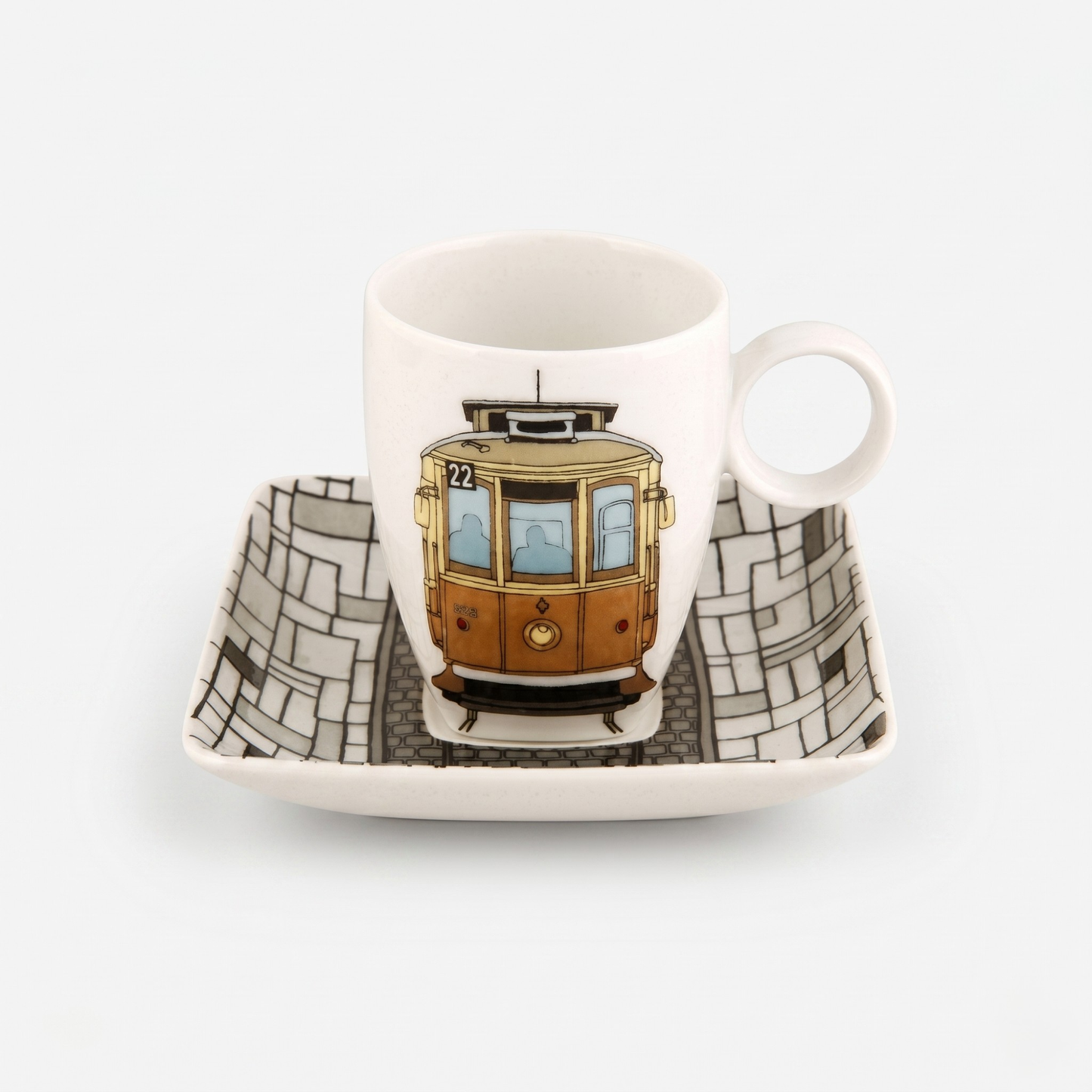 Chávena de Café e Pires Vista Alegre Alma do Porto – Porcelana