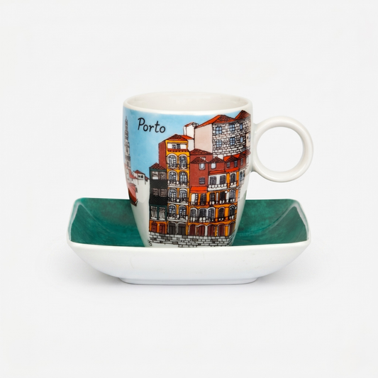 Chávena de Café e Pires Vista Alegre Alma do Porto – Porcelana
