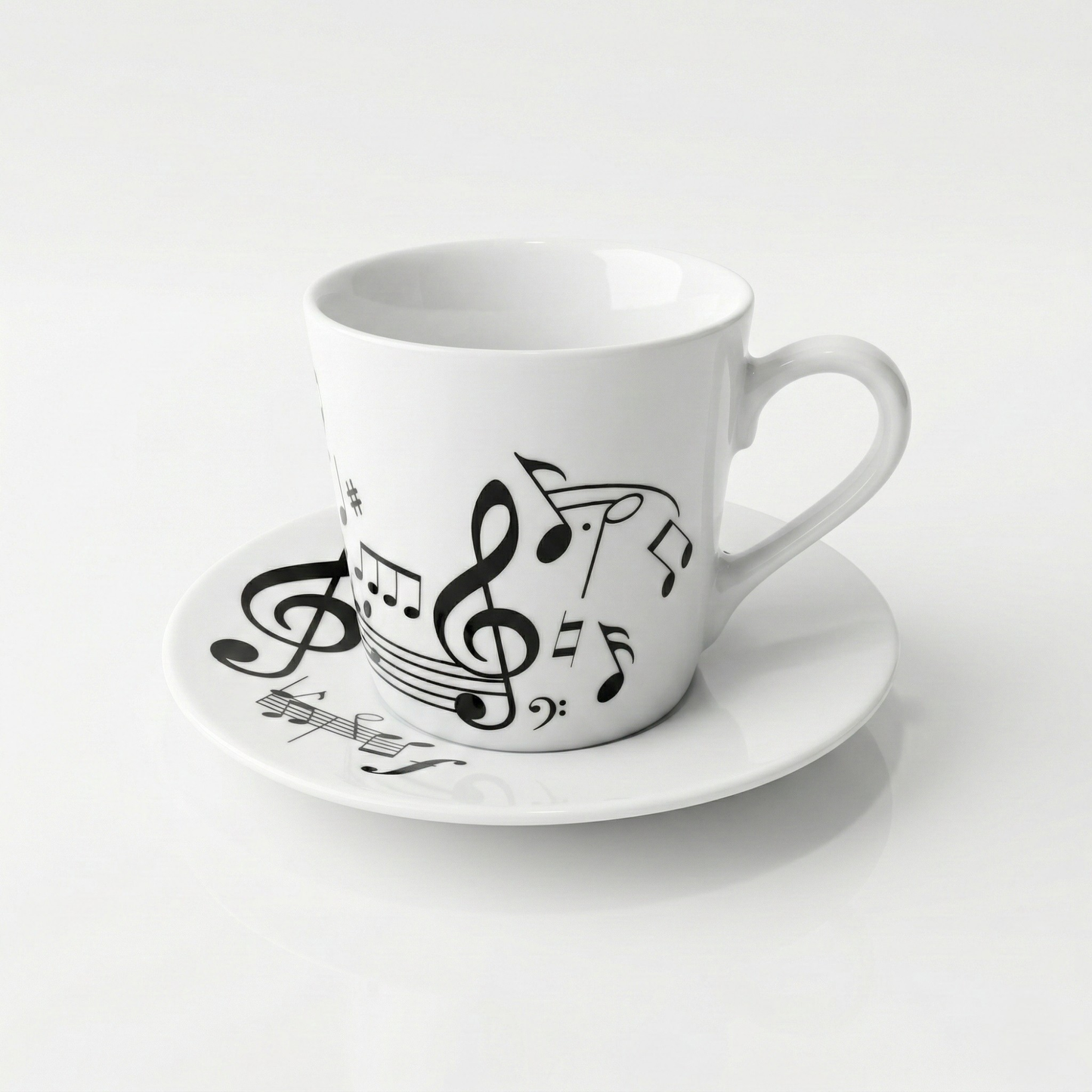 Musical Espresso Cup & Saucer – Single, Porcelain