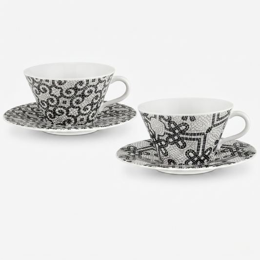 Conjunto 2 Chávenas de Chá Vista Alegre Calçada Portuguesa – Porcelana