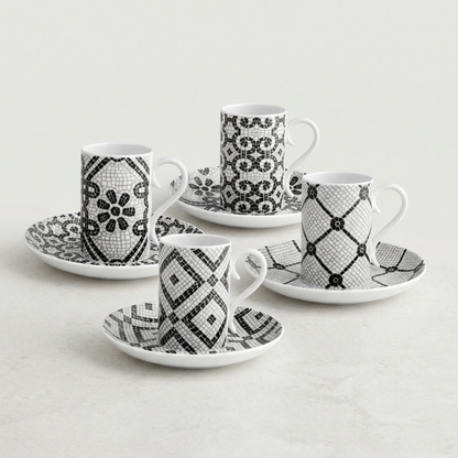 Conjunto 4 Chávenas de Café Vista Alegre Calçada Portuguesa – Porcelana