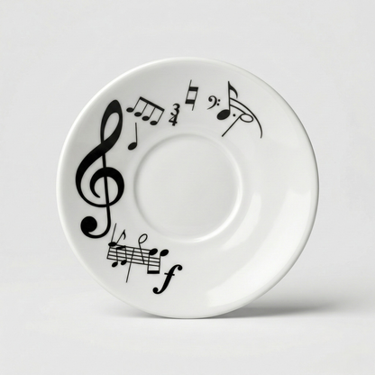Musical Espresso Cup & Saucer – Single, Porcelain