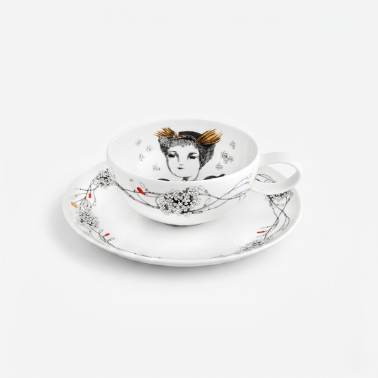 Conjunto 6 Chávenas de Chá Vista Alegre Rainhas de Portugal – Porcelana