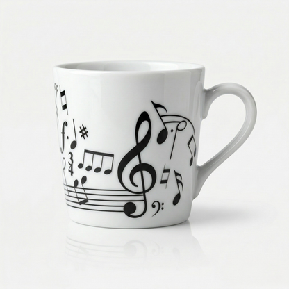 Musical Espresso Cup & Saucer – Single, Porcelain