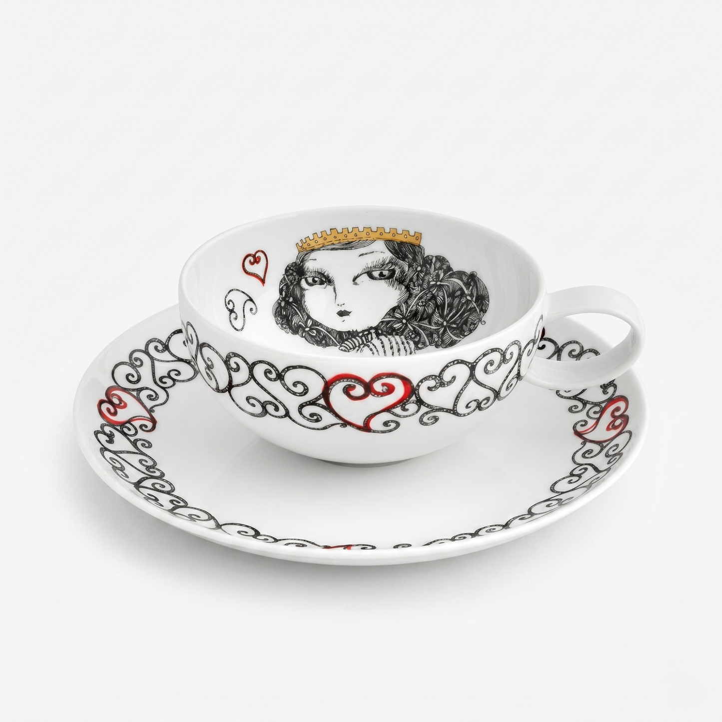 Conjunto 6 Chávenas de Chá Vista Alegre Rainhas de Portugal – Porcelana