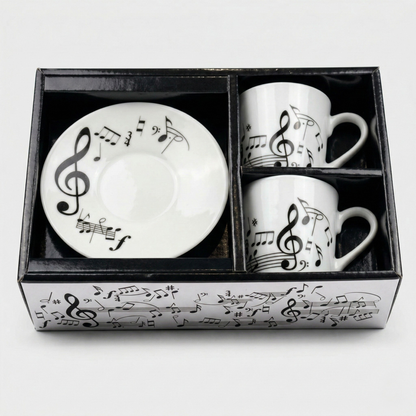 Musical Espresso Cup & Saucer – Single, Porcelain