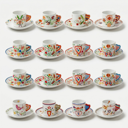 Chávena de Café e Pires Vista Alegre Vila Verde – Porcelana