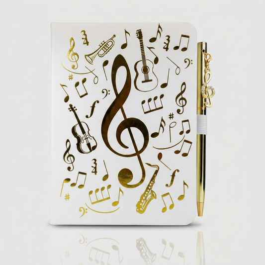 Musical Notebook & Pen Set – Notes Design