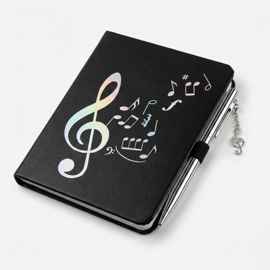 Musical Notebook & Pen Set – Notes Design