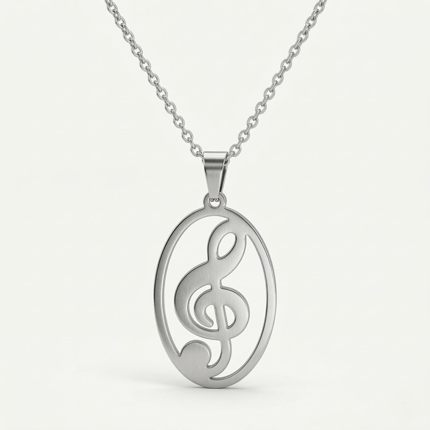 Treble Clef Necklace – Stainless Steel