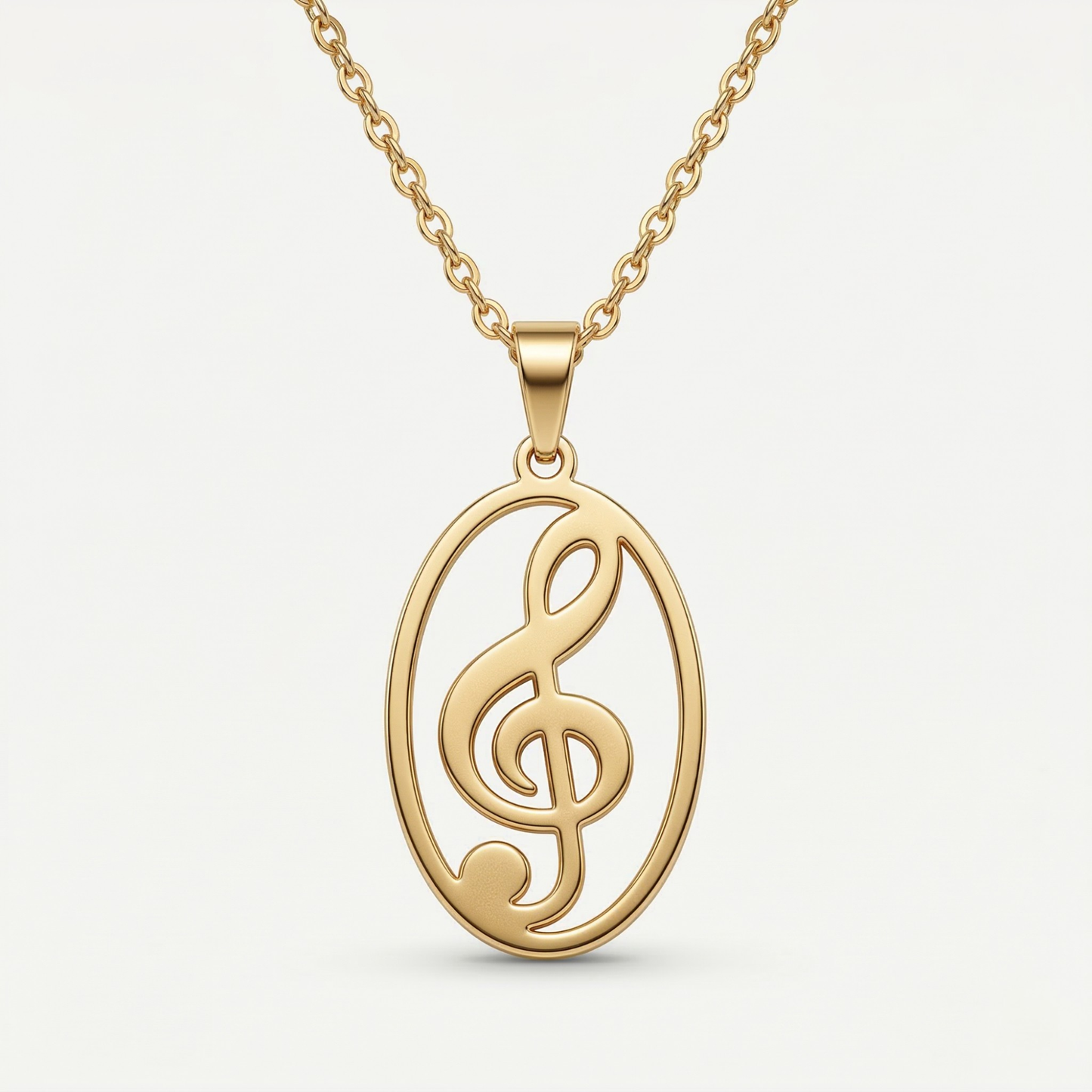 Treble Clef Necklace – Stainless Steel