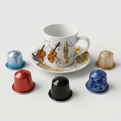 Musical Espresso Cup Set – Porcelain, Instrument Design