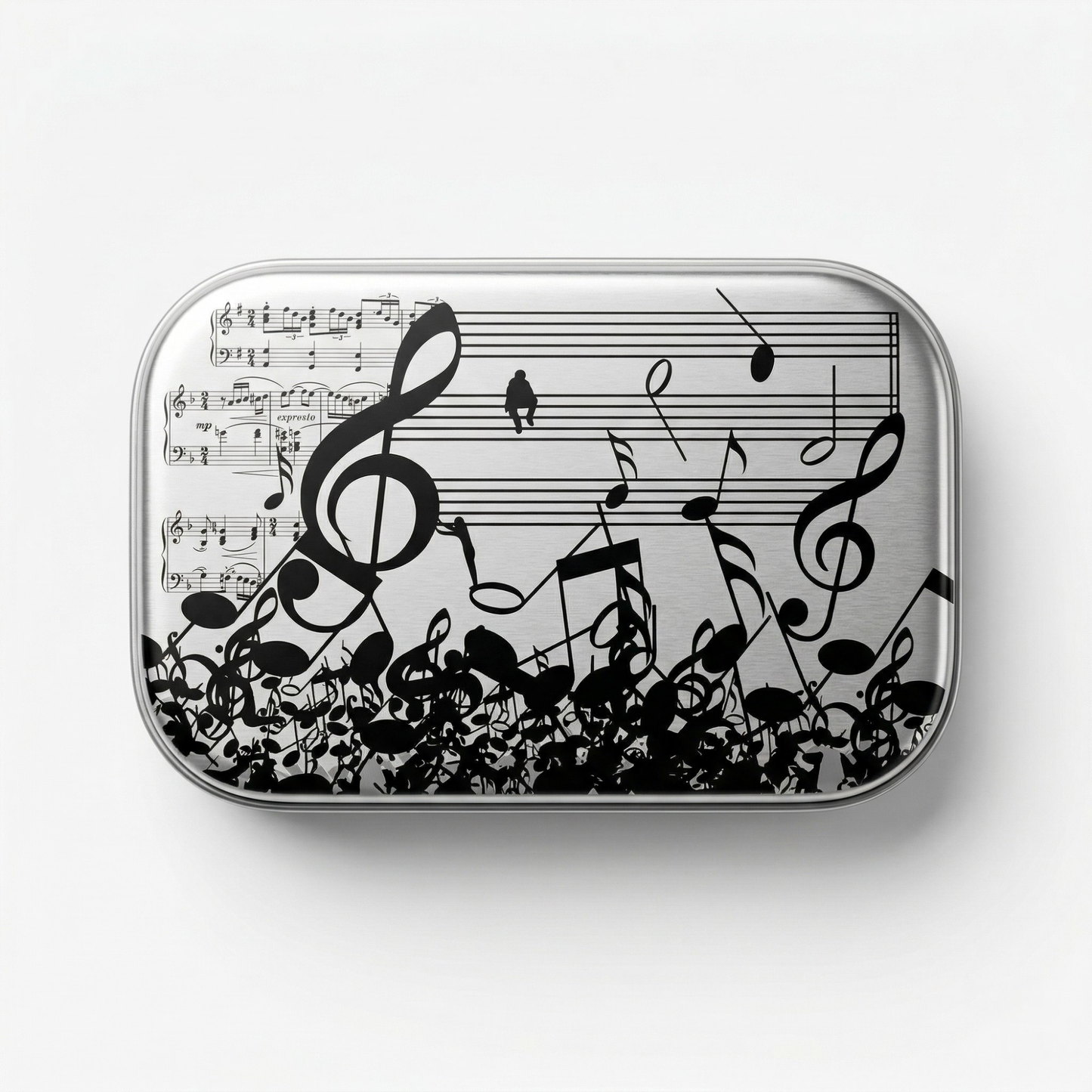 Musical Binder Clips – Notes & Clef Design, Set of 6