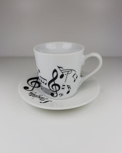 Chávena de Café Musical com Pires