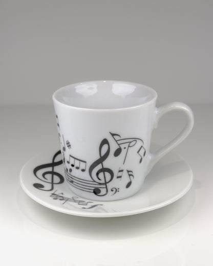 Chávena de Café Musical com Pires