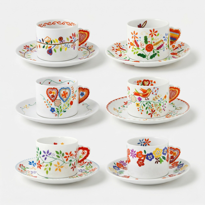 Chávena de Chá e Pires Vista Alegre Vila Verde – Porcelana