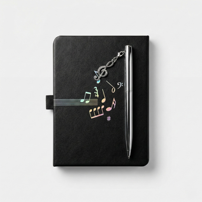 Musical Notebook & Pen Set – Notes Design