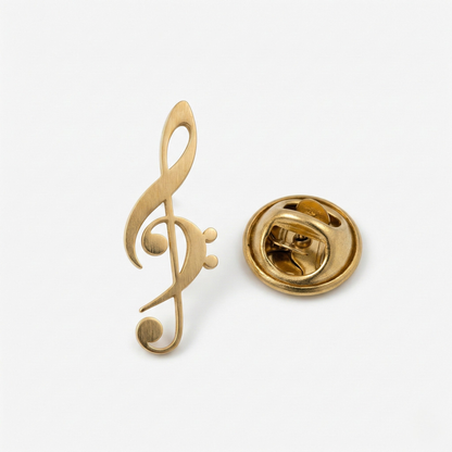 Treble & Bass Clef Dual Pin – Minimalist Music Badge